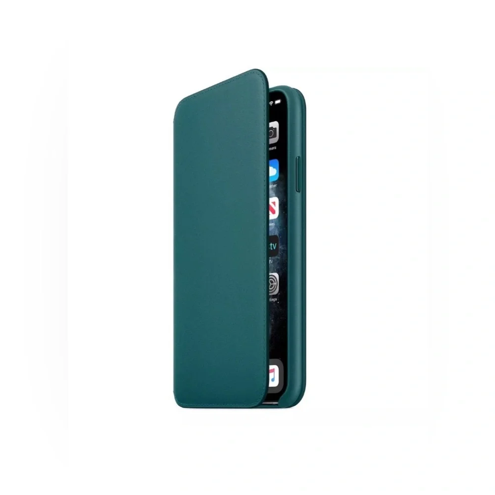 Official Genuine Apple iPhone 11 Pro Max Leather Folio Cover Flip Case Peacock